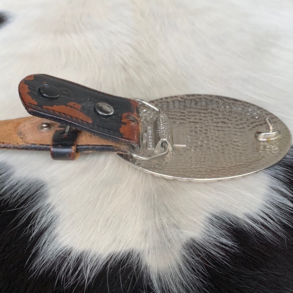 Handcrafted Silver Western Buckle Vintage Levi’s Tooled Leather Belt Set Size 36